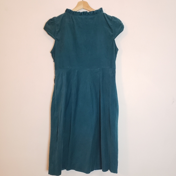 Maeve Teal Ruffle Dress w pockets Size 10 SOLD - Picture 4 of 9